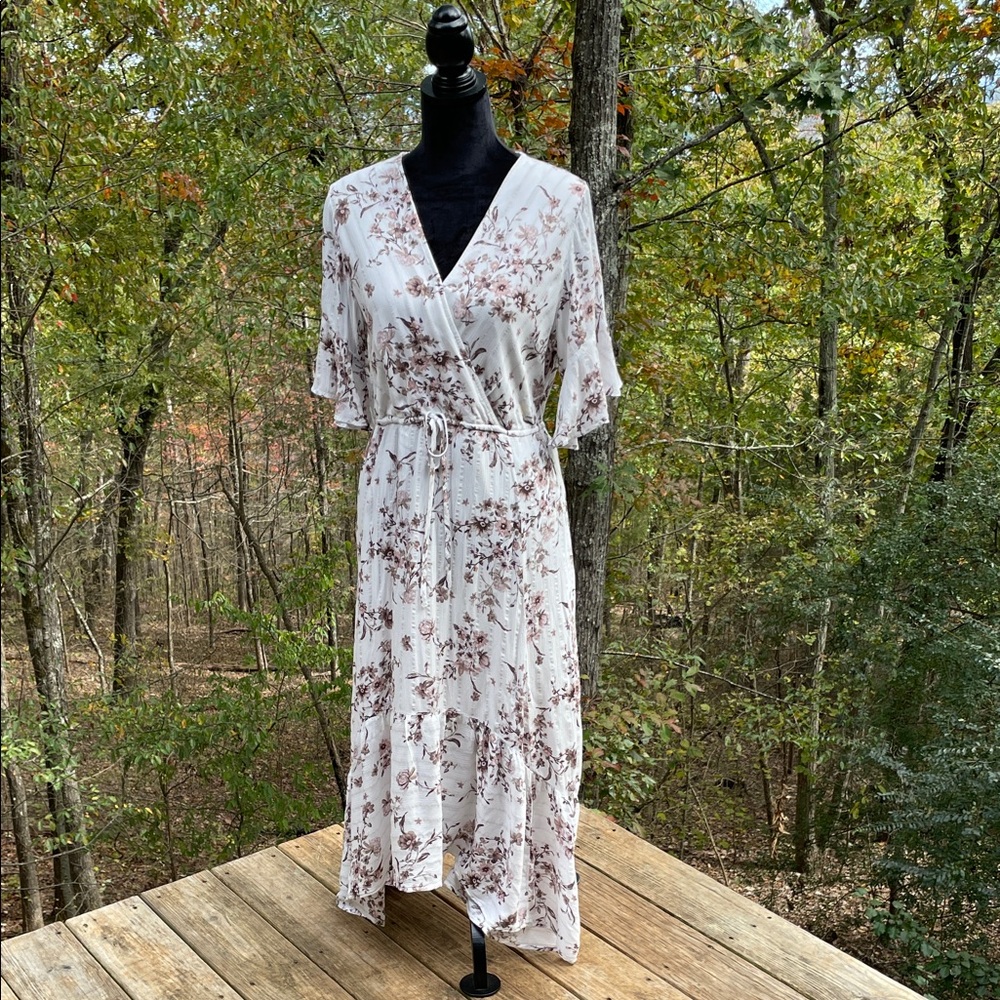 LOVESTITCH ELENA FLORAL BOHO DRESS Sz L